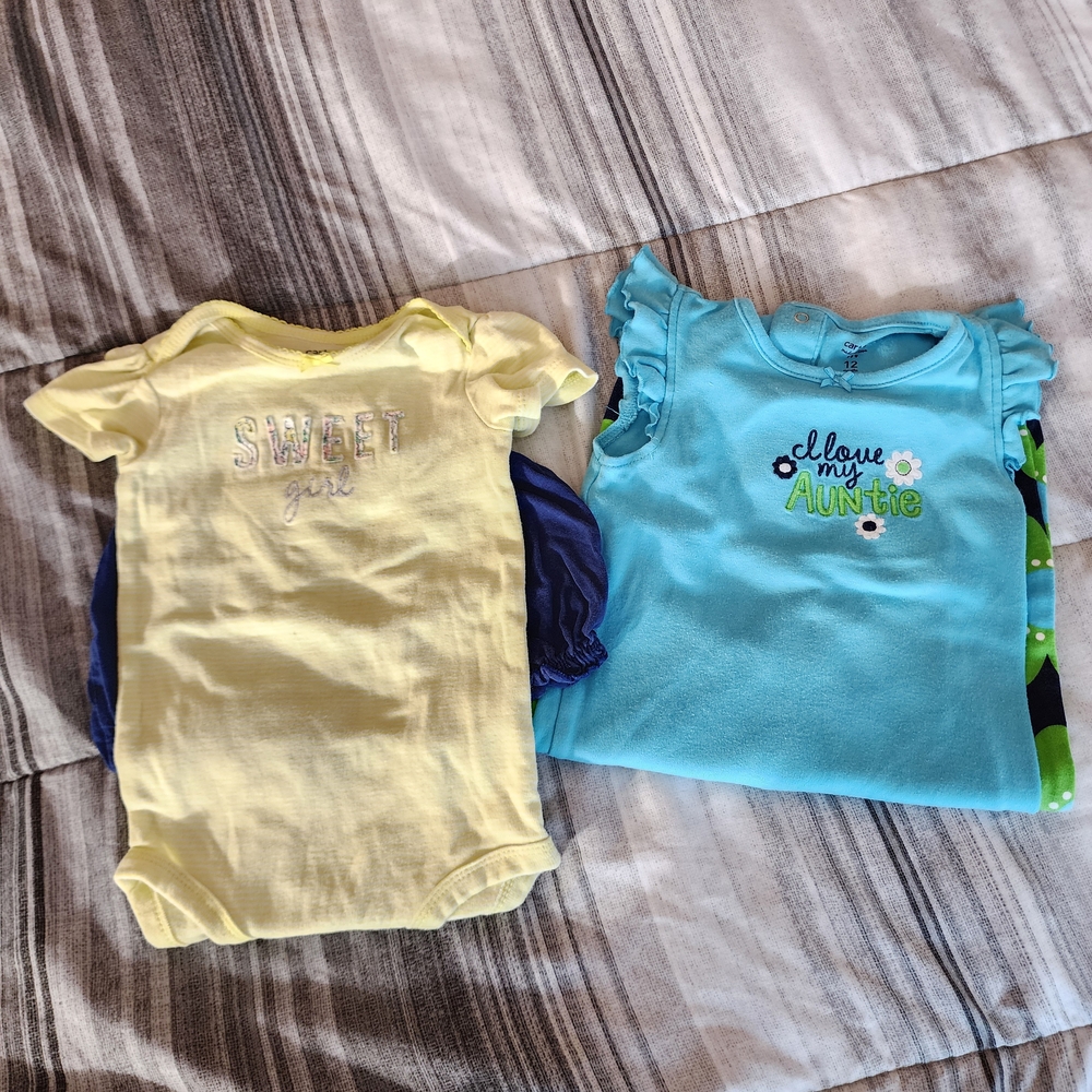 Yellow and Blue Baby Onesies